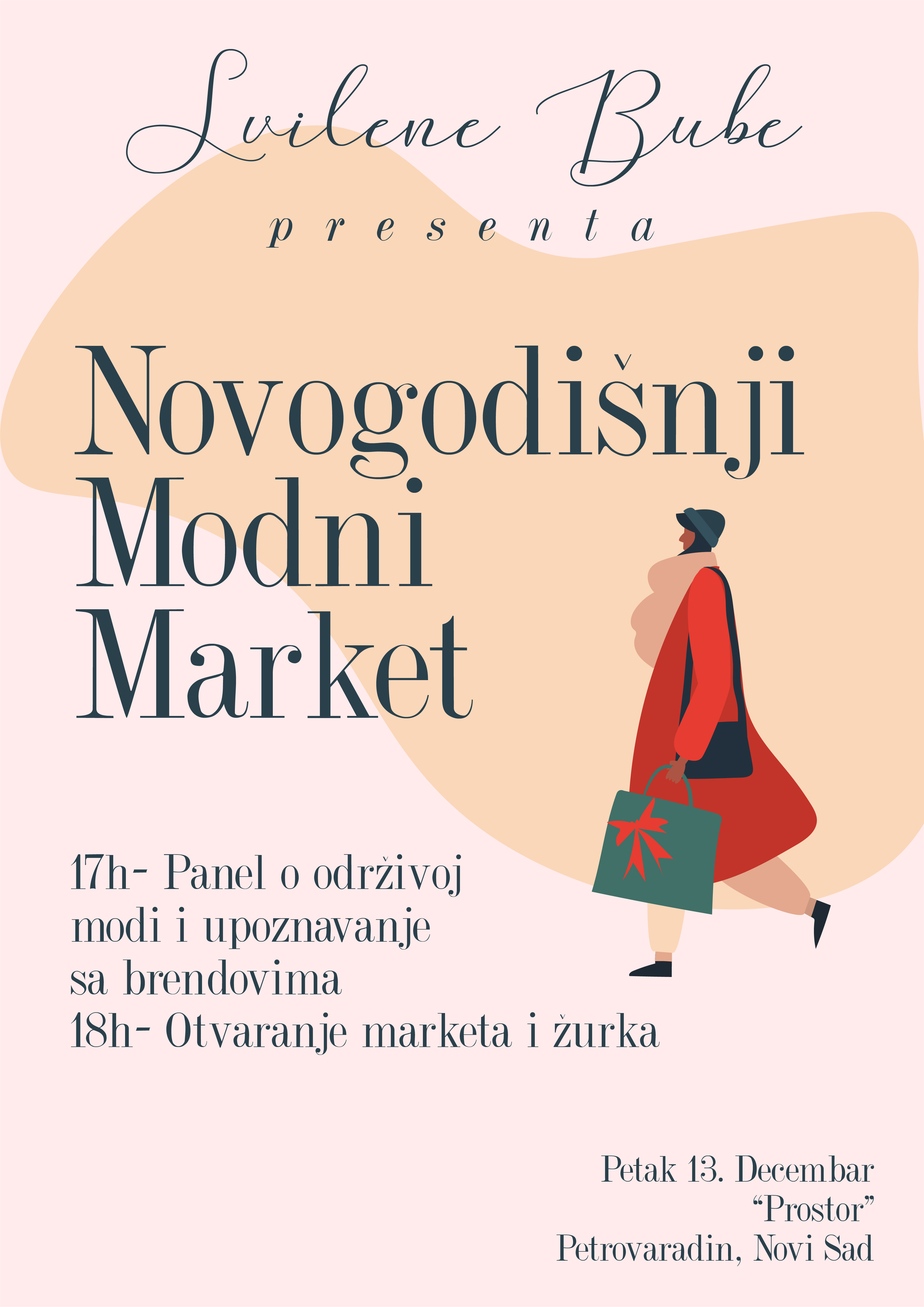 Svilene Bube - Novogodišnji market održive mode plakat